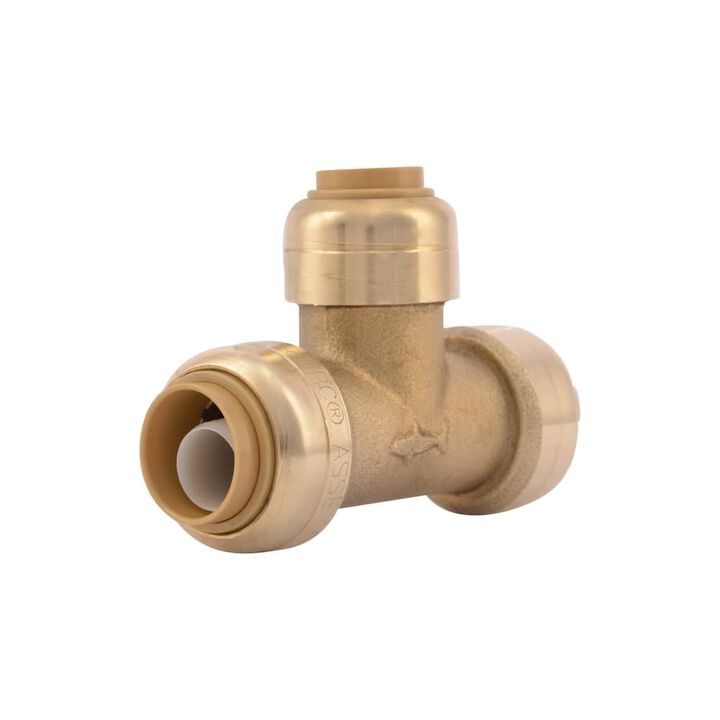 Sharkbite 1/2 x 1/2 x 3/8in Push to Connect Brass Reducing Tee