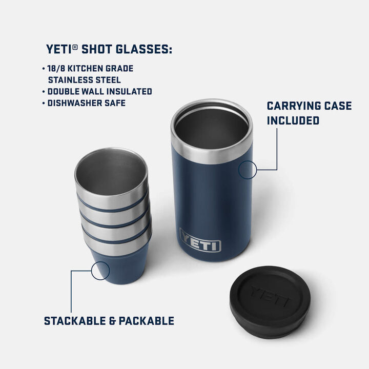 YETI 1.7 Oz Shot Glasses with Carrying Case Rescue Red, large image number 8