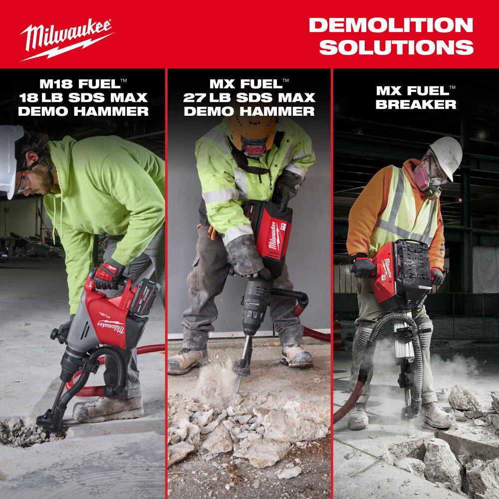 Milwaukee MX FUEL 27 lb SDS MAX Demolition Hammer Kit, large image number 10