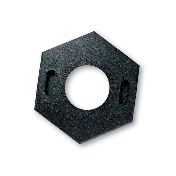 Vizcon 16 Lb Black Recycled Rubber Hexagonal Cone Base