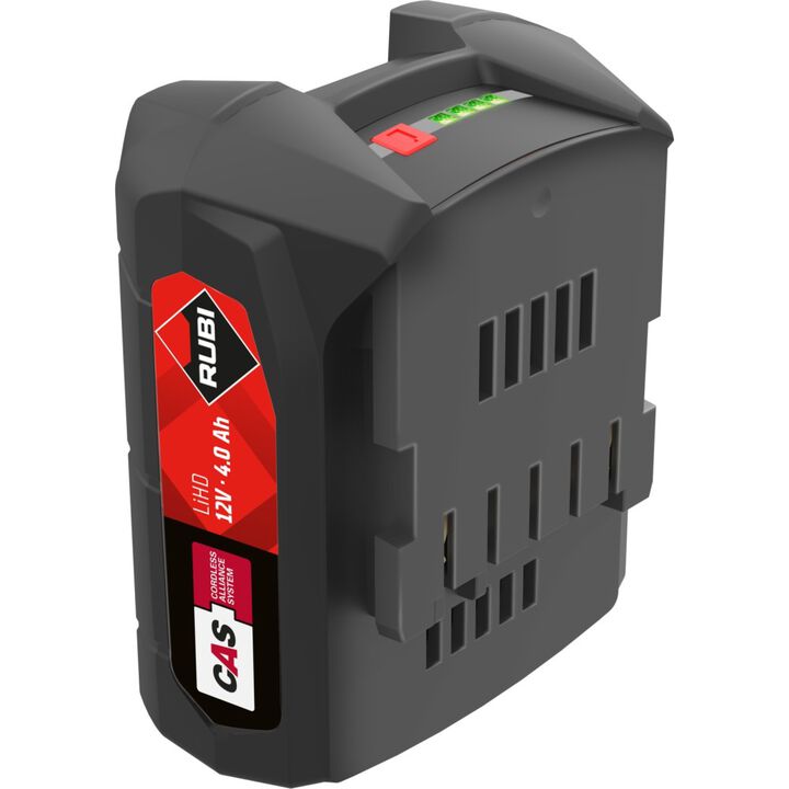 Rubi Tools CAS LIHD 12V 4Ah Power Tool Battery Pack with Fuel Indicator