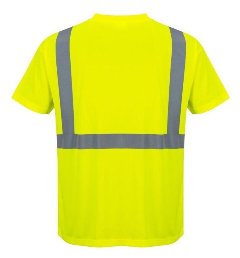 Portwest Hi-Vis Pocket T-Shirt Yellow - Large, large image number 2