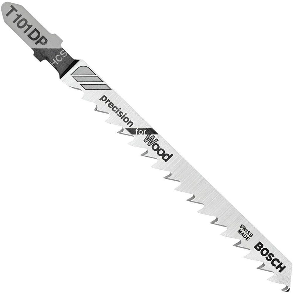 Bosch 4 Inch 6 TPI Precision for Wood T-Shank Jig Saw Blades 5 Piece, large image number 1