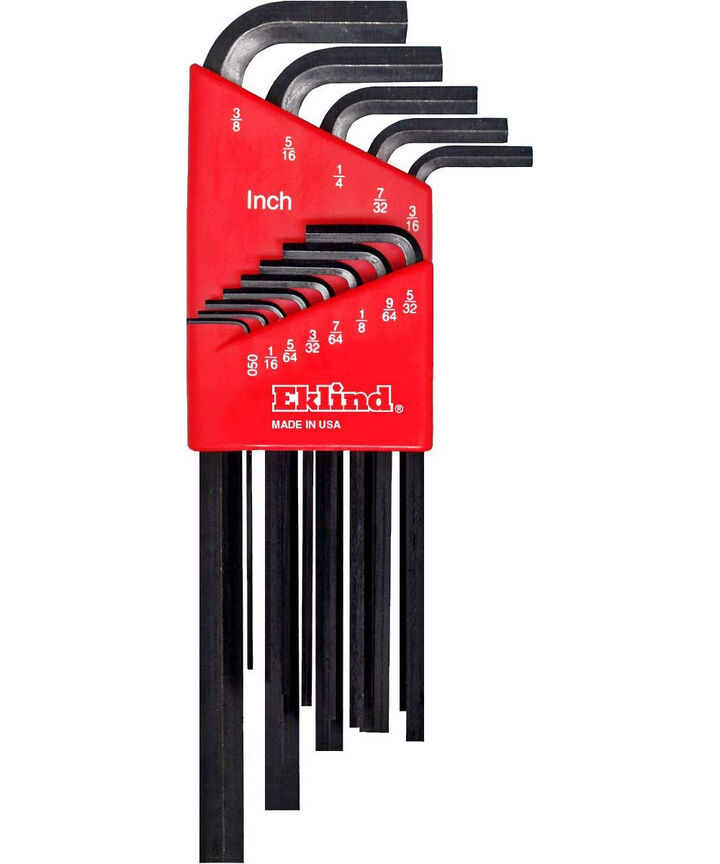 Eklind Tools Long Series Alloy Steel SAE Hex L Key Set Black 13 Pieces
