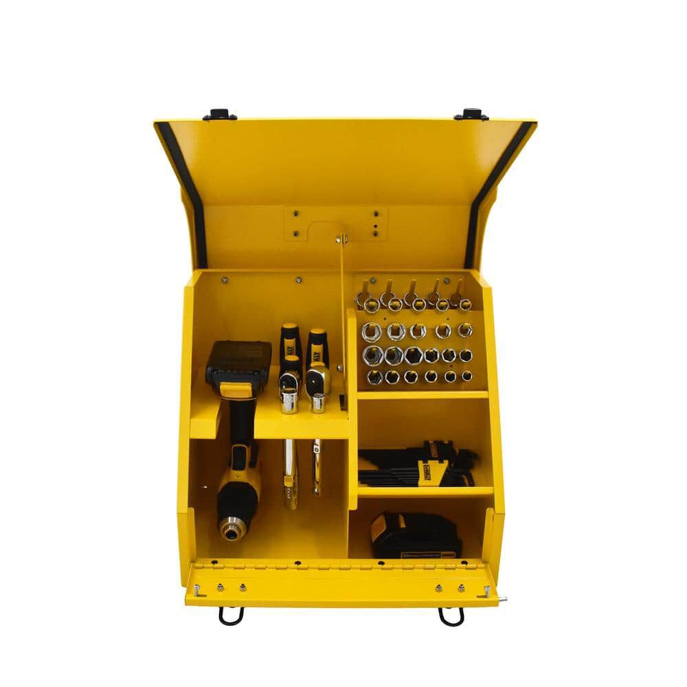 DEWALT 15 Inch x 10 Inch Steel Portable Tool Box, Yellow, large image number 2