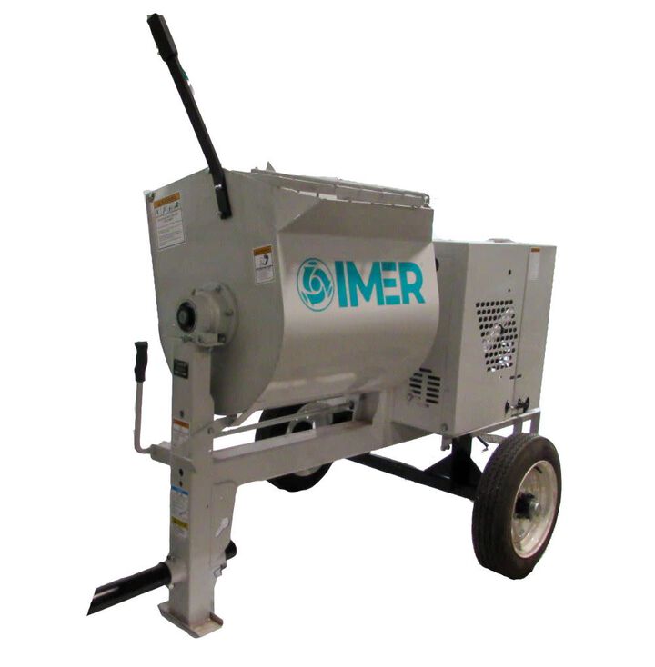 IMER 6 Cu-ft Steel Drum Mortar Electric Mixer with Electric Motor, large image number 1