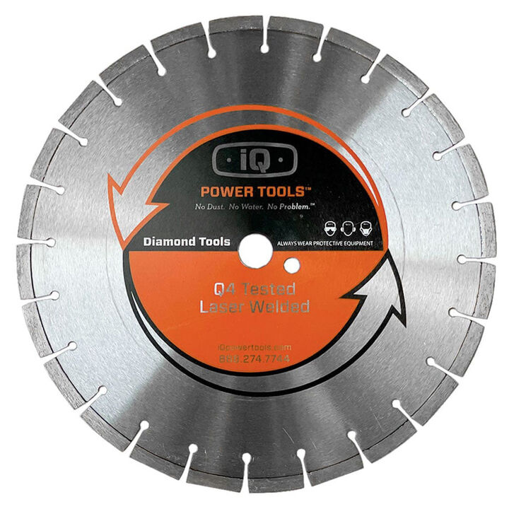 iQ Power Tools 14 Inch Gold Segmented Rim Diamond Blade for Masonry