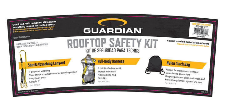 Guardian Fall Protection Little Bucket of Safe-Tie Roofing Kit Series 1 M/L