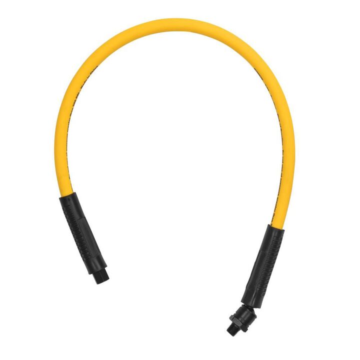 DEWALT 3/8 Inch x 30 Inch Hybrid Whip Hose with 1/4 Inch Ball Swivel