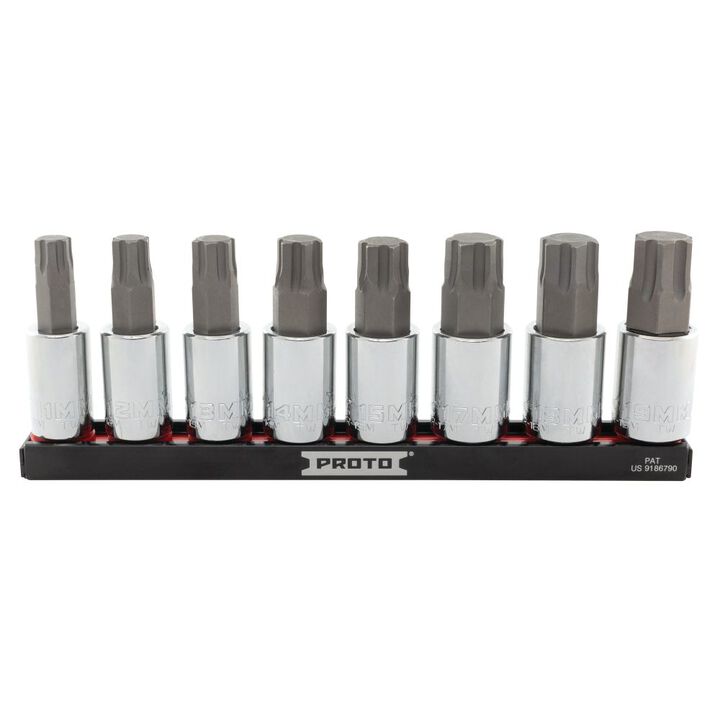 Proto 8 Piece 1/2 Drive HEX Socket Set Metric