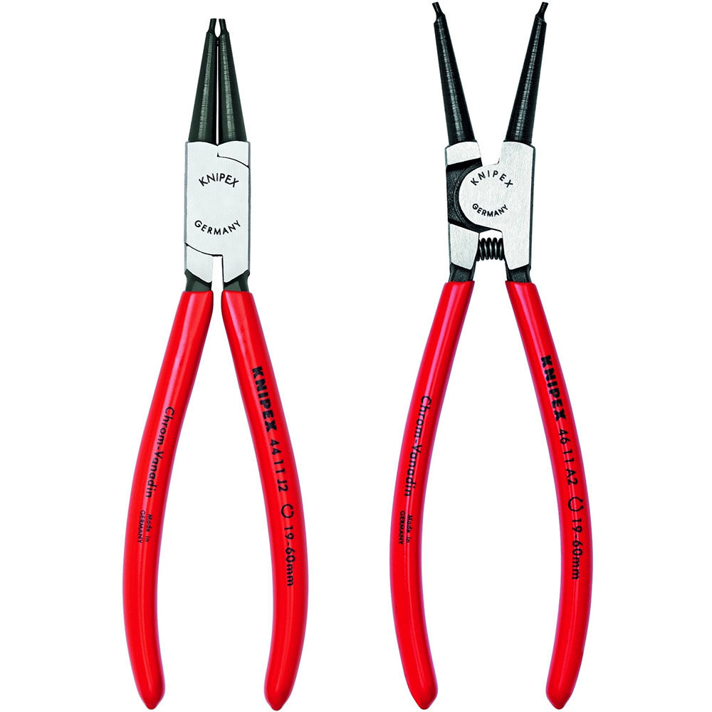 Knipex 7 Inch Internal & 7 1/4 Inch External Snap Ring Pliers Set, 2 Piece, large image number 1