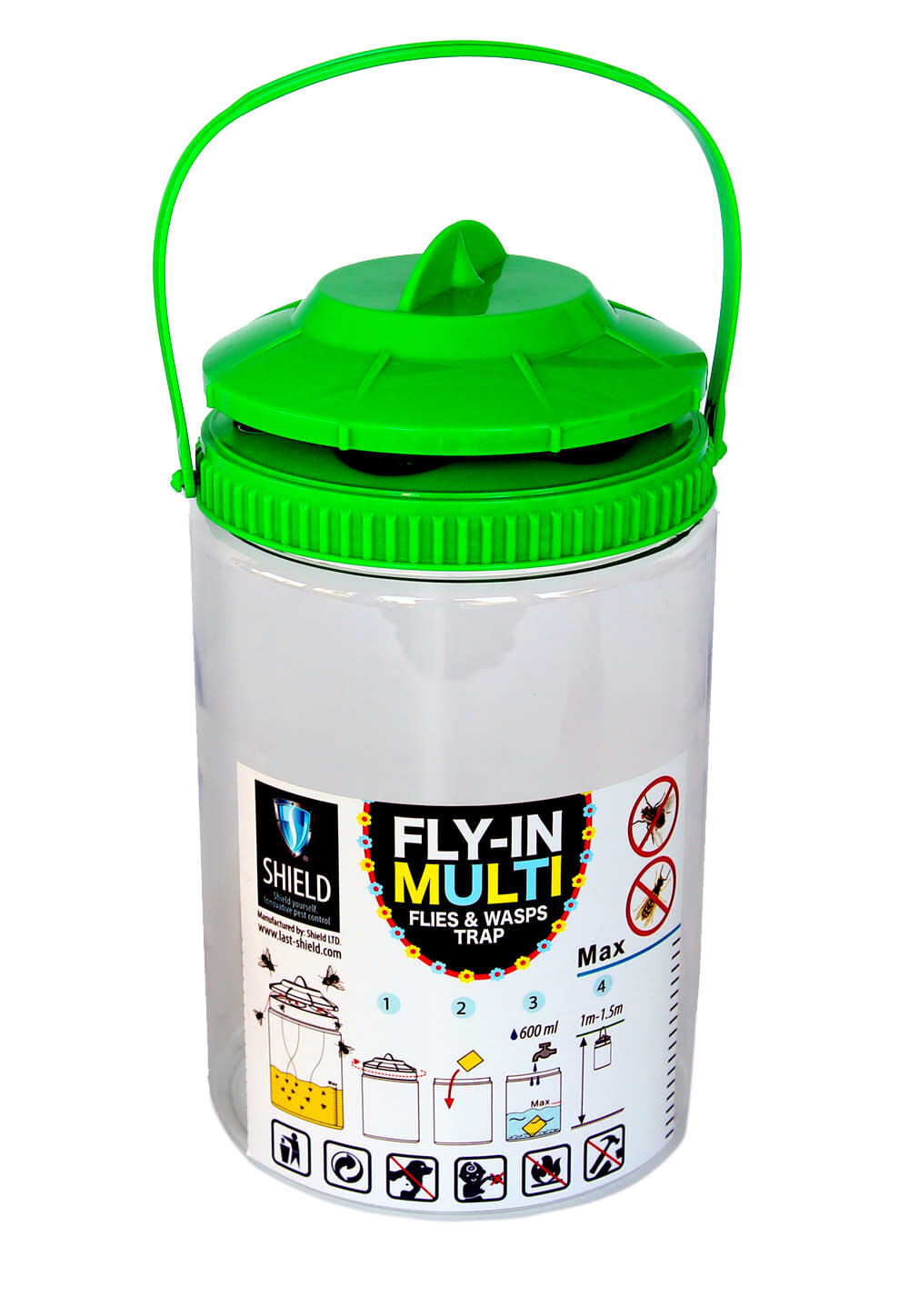 Lakota Naturals 0.6 L Fly-In Medium Reusable Multi Fly Trap with Bait Bag, large image number 1
