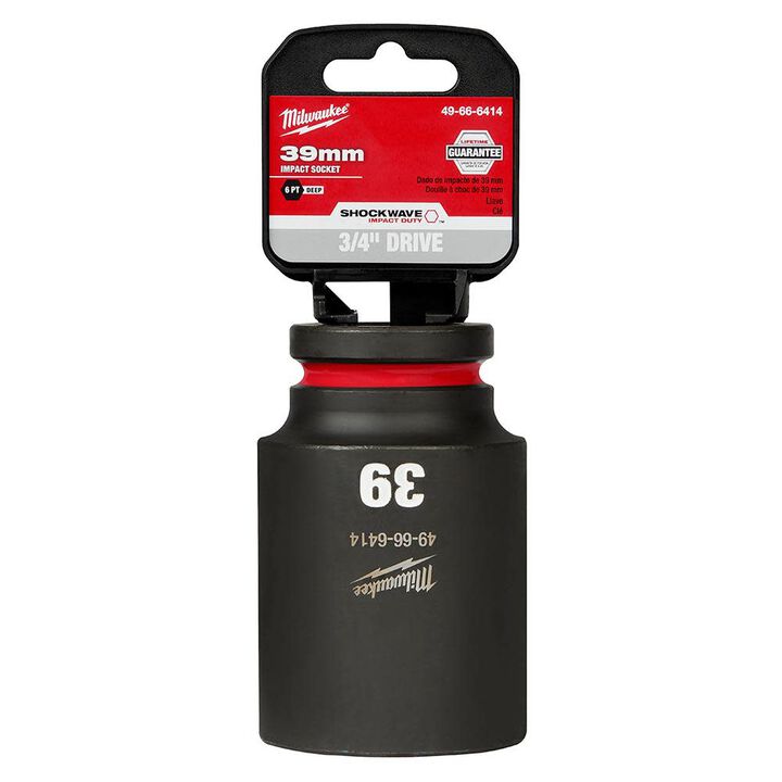 Milwaukee SHOCKWAVE Impact Duty Socket 3/4in Drive 39MM Deep 6 Point