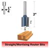 Bosch 9/16in x 3/4in Carbide Tipped 2 Flute Straight Bit, small image number 2