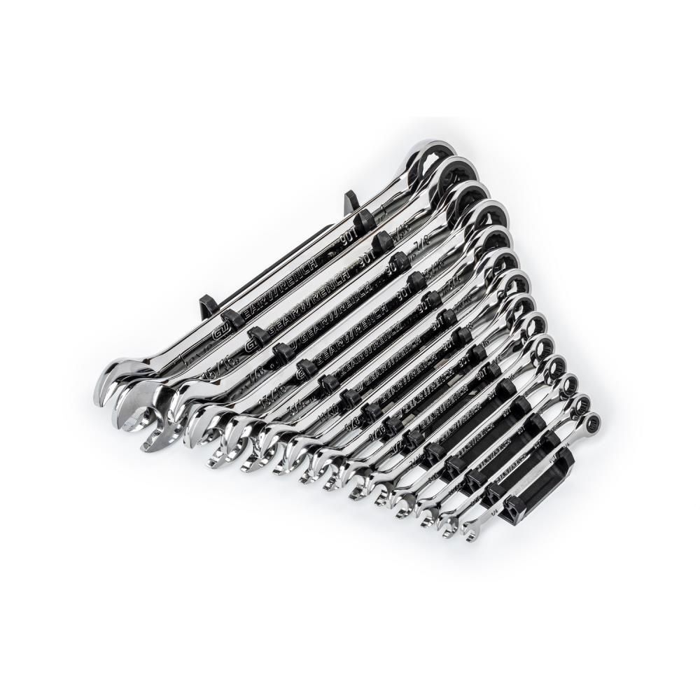 GEARWRENCH 14 Pc 90T 12 Point SAE Combination Ratcheting Wrench Set, large image number 7