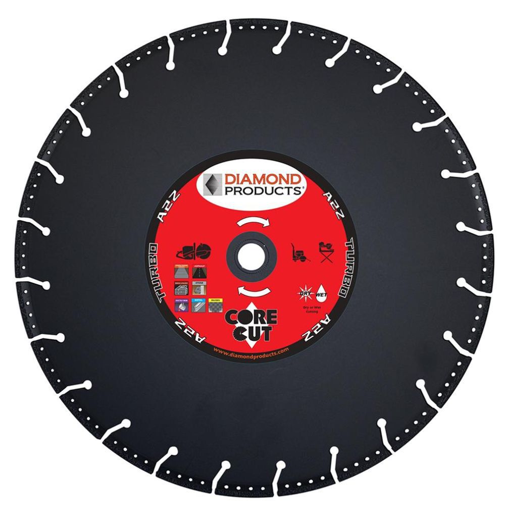 Diamond Products A2Z 4 1/2 Inch Vacuum Bonded High Speed Segmented Rim Diamond Blade for Multipurpose Cutting, large image number 1