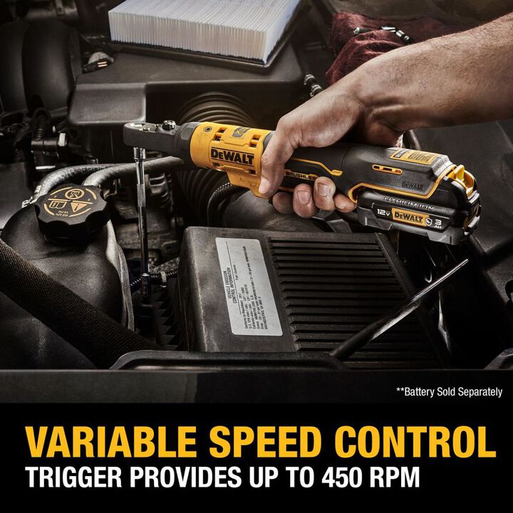 DEWALT XTREME 12V MAX 3/8 in and 1/4 in Sealed Head Ratchet Cordless (Bare Tool), large image number 4