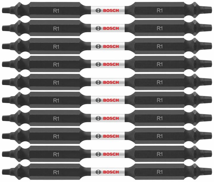 Bosch Impact Tough 3.5 Inch Square #1 Double-Ended Bits (Bulk Pack)