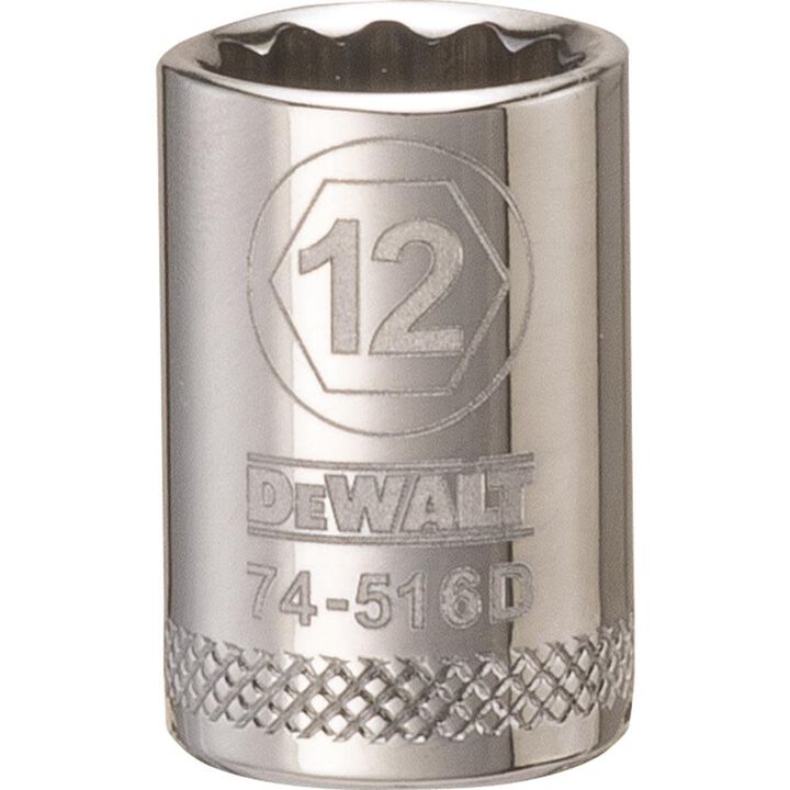 DEWALT Socket 12 Point 3/8in Drive 12MM