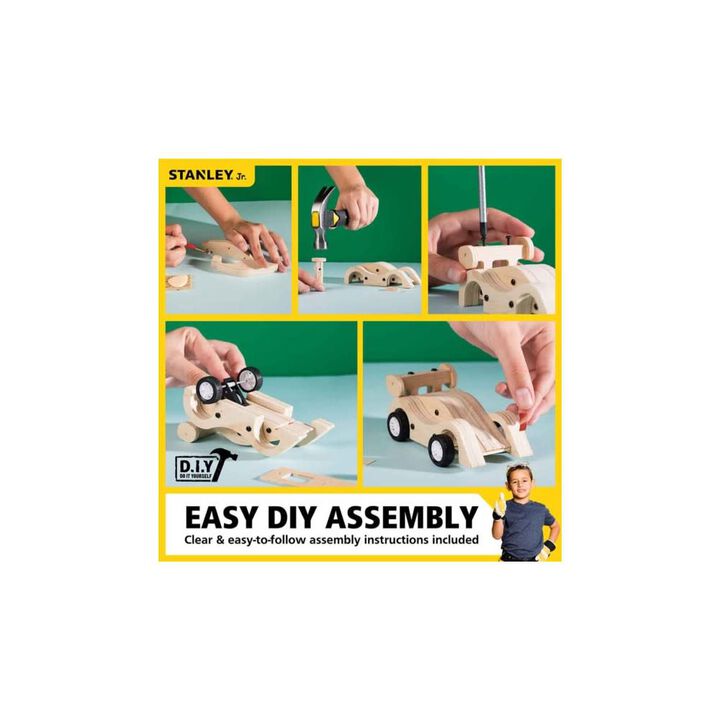 Stanley Jr Pull-Back Sports Car Kit & 5-Piece Tool Set, large image number 4
