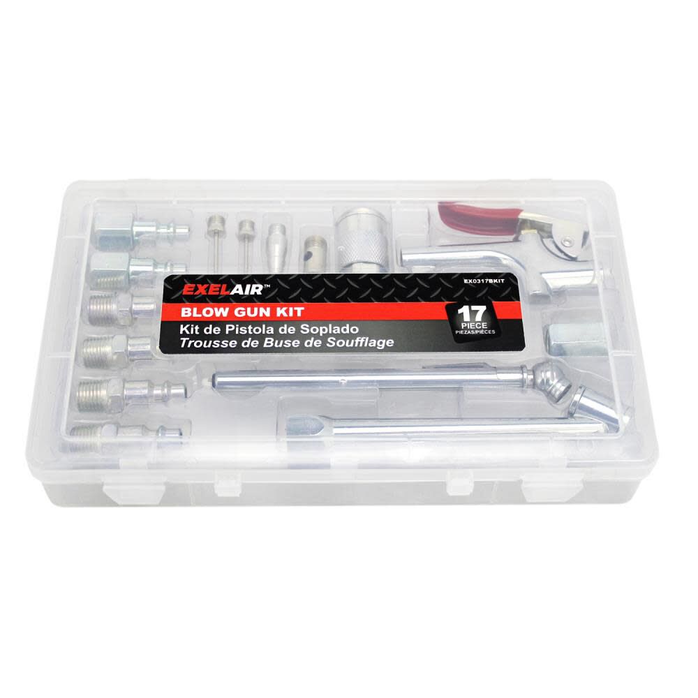 Milton EXELAIR EX0317BKIT Blow Gun and Air Accessory Kit 17pc, large image number 2
