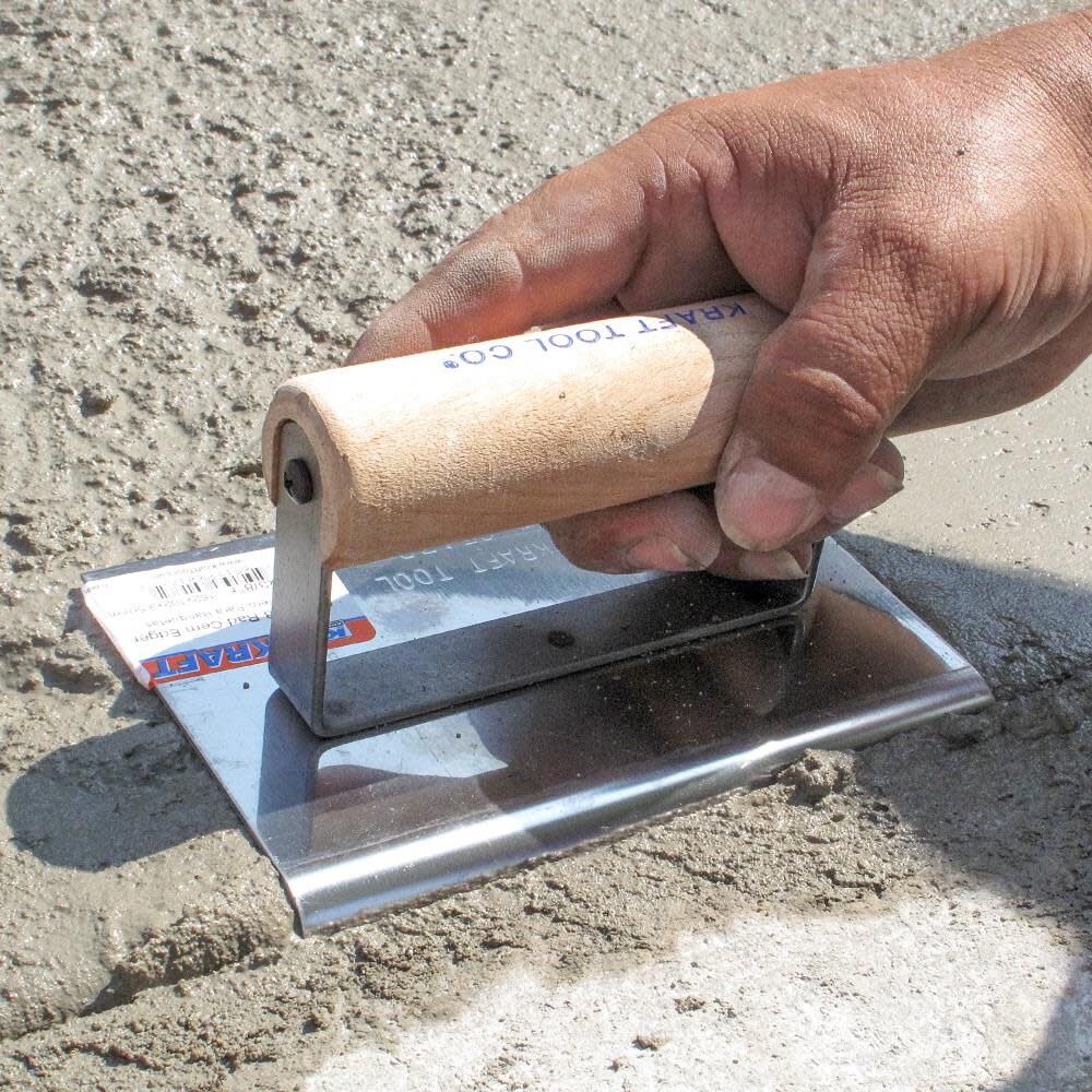 Kraft Tool Co 6in x 6in 1/4in R 3/8in L Cement Edger, large image number 2