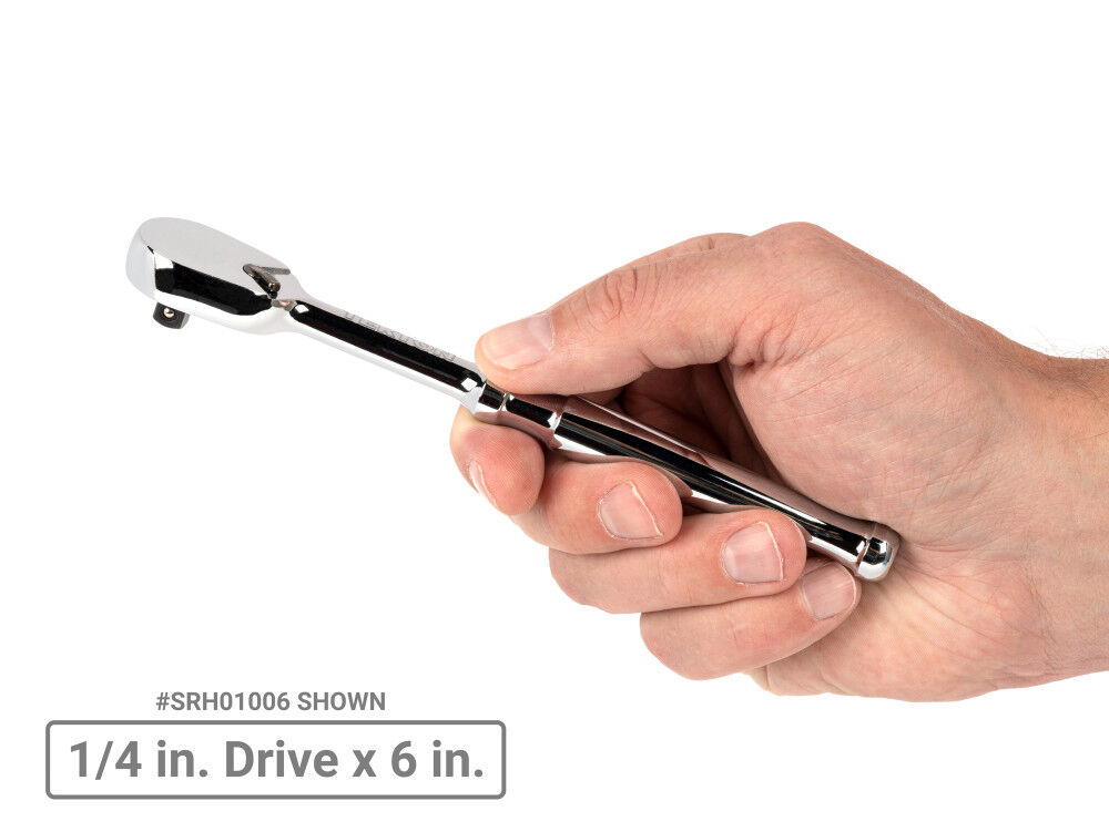 Tekton 1/4 Inch Drive Non-QR Ratchet and Spinner Handle Set, 5 Pieces, large image number 7