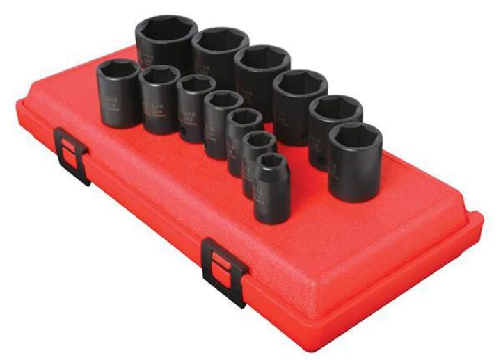 Sunex 13 pc. 1/2 In. Dr. SAE Impact Socket Set
