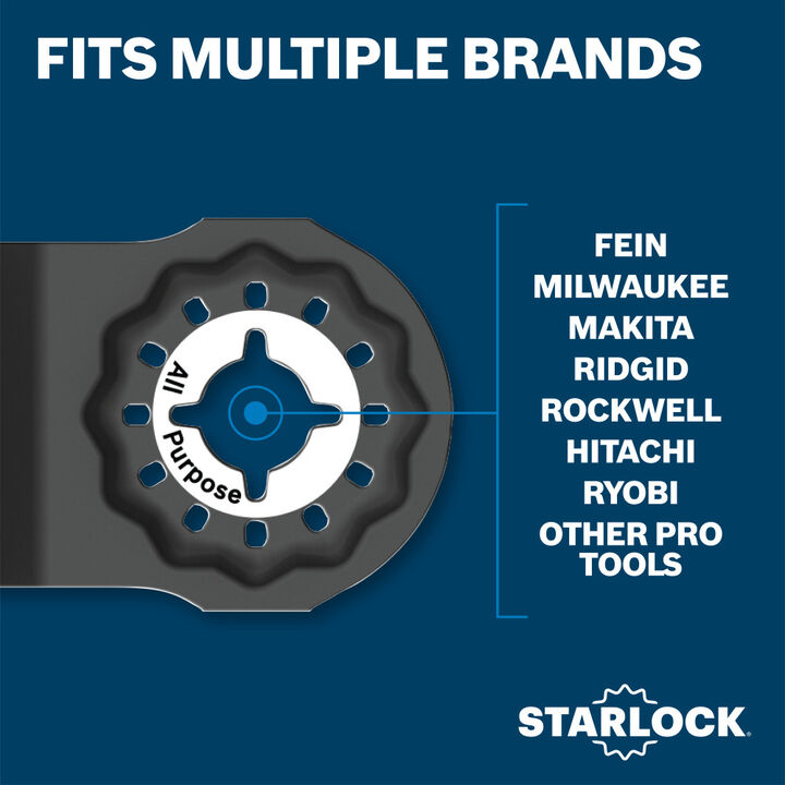 Bosch 2-1/8 Inch Starlock Oscillating Multi-Tool 2-in-1 Dual-Tec Bi-Metal Plunge Blade, large image number 8