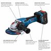 Bosch PROFACTOR 18V Spitfire 5  6in Angle Grinder with Paddle Switch Kit with 1 CORE18V 8Ah PROFACTOR Performance Battery, small image number 2