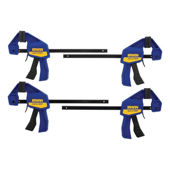 Irwin Quick Grip Clamps  One-Handed Mini Bar 6 Inch 4 Pieces