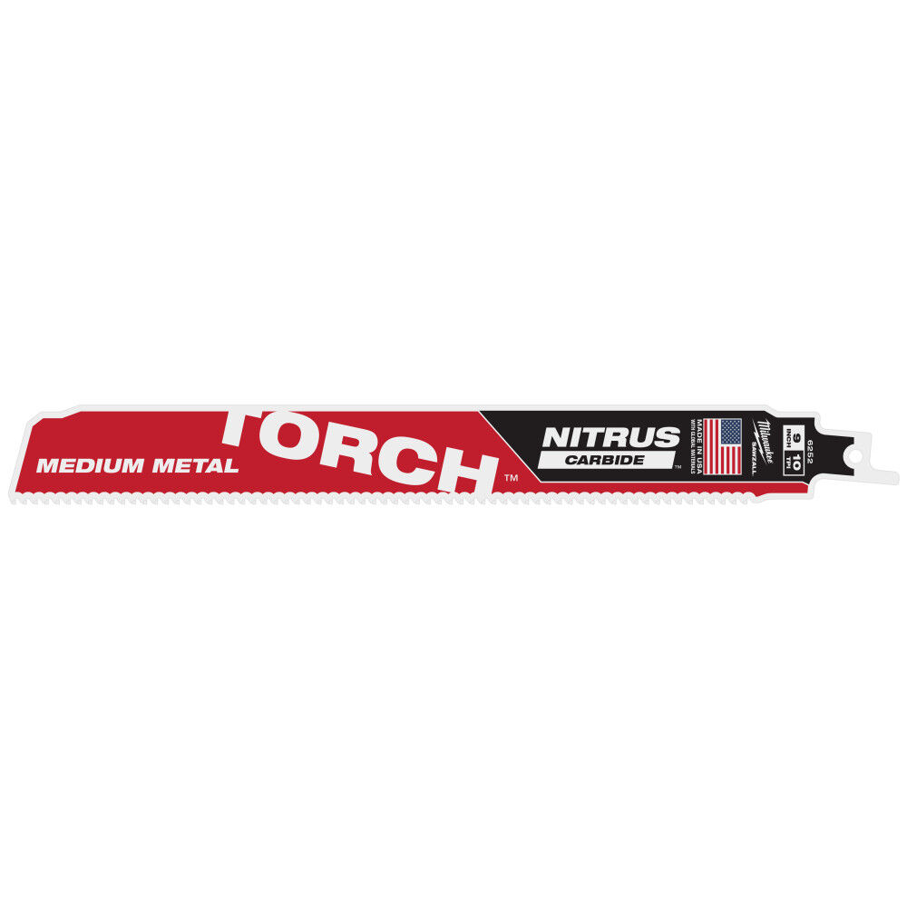 Milwaukee 9 Inch 10TPI TORCH Nitrus Carbide Reciprocating Saw Blade, large image number 1
