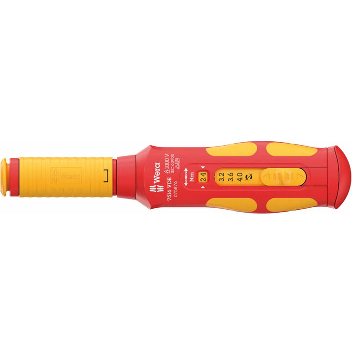 Wera Tools 7516 VDE 2.4-4.0 Nm Kraftform Insulated Safe Torque Screwdriver