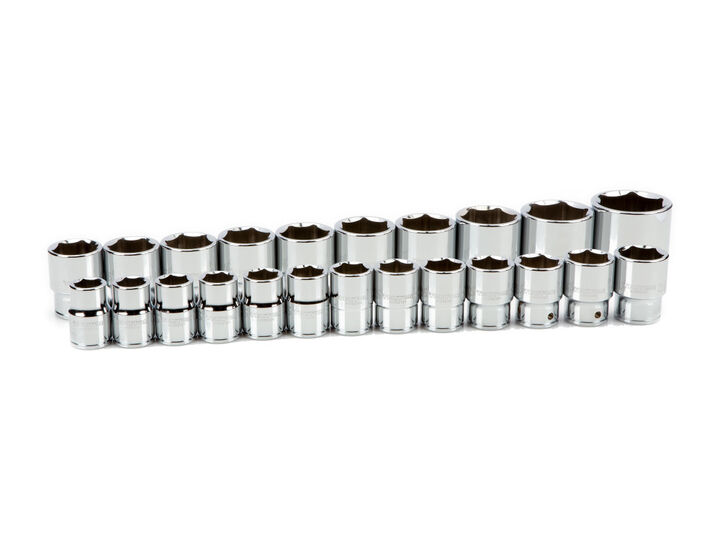 Tekton 3/4 Inch Drive 6 Point Socket Set, 23 Pieces (19-50 mm)