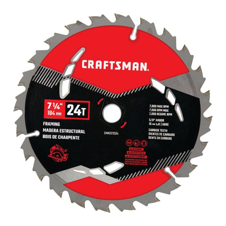 CRAFTSMAN 7-1/4 Inch 24T Framing Saw Blade