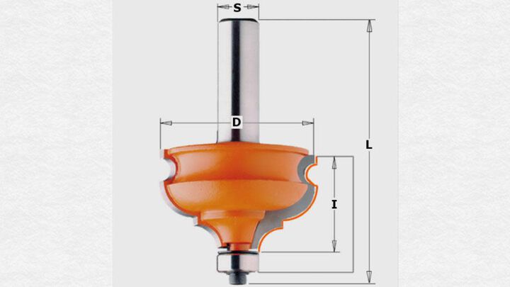 CMT Molding Bit 1/2 In. Shank 1-7/8 In. Diameter