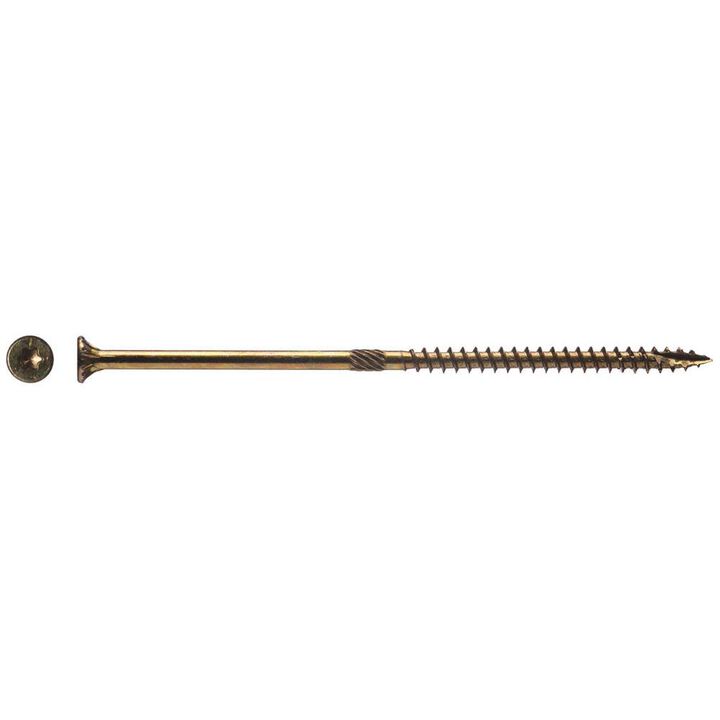 Western Builders Supply 5 In. Zinc Coated Flat Head Gold Interior Structural Wood Screw, large image number 0