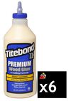 Titebond Premium Wood Glue II Quart Pack of 6, small image number 1