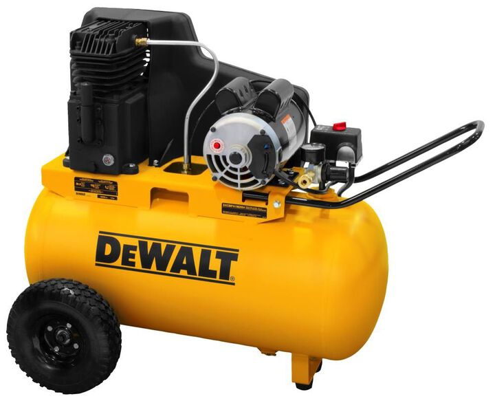 DEWALT 20 Gallon Portable 155 PSI Electric Horizontal Air Compressor