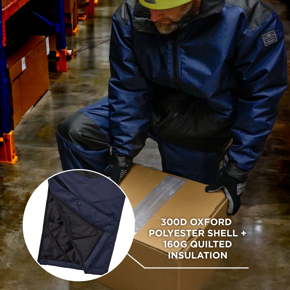 Ergodyne N-Ferno 6462 Insulated Freezer Bib Overalls 3XL, large image number 3