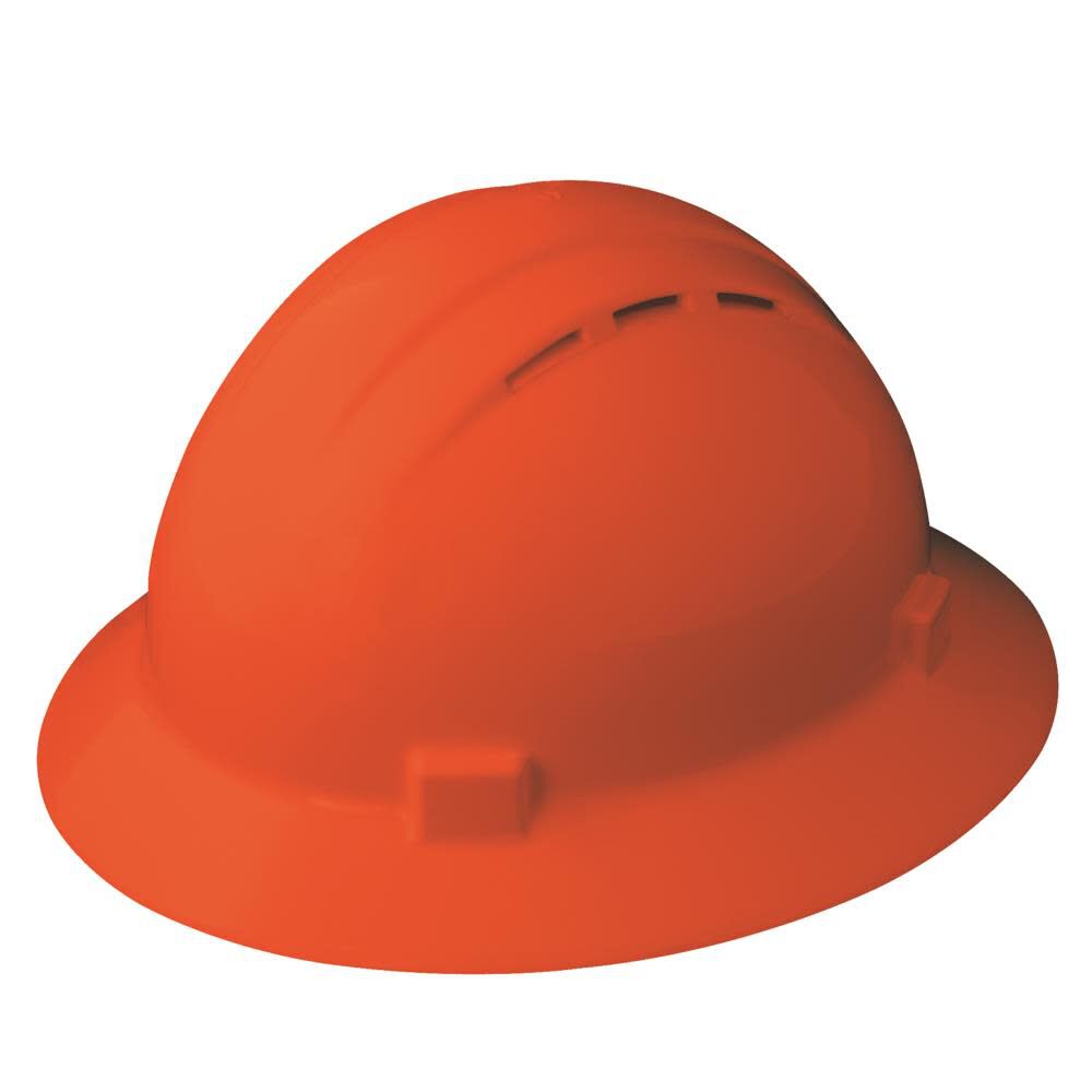Delta Plus Americana Full Brim Vent Ratchet Suspension Hard Hat - Hi-Viz Orange, large image number 1