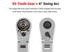 Tekton 1/4, 3/8, 1/2 Inch Drive Flex Head QR Stubby Ratchet Set, 3 Pieces, small image number 3