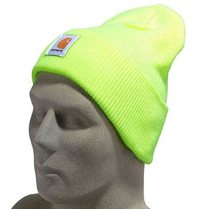 Carhartt A18 Men's Acrylic One Size Bright Lime Watch Hat, large image number 1