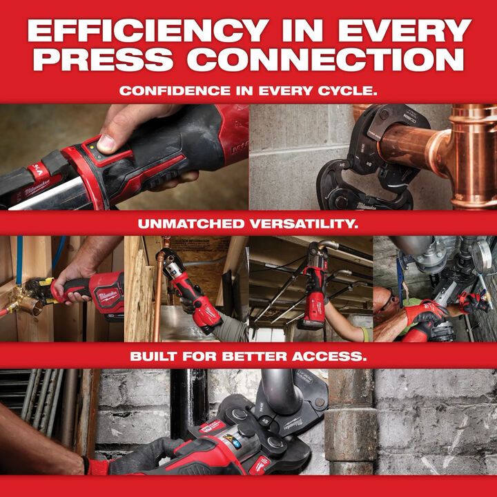 Milwaukee M12 Press Tool Kit and M12 Brushless Copper Tubing Cutter (Bare Tool) Bundle, large image number 7