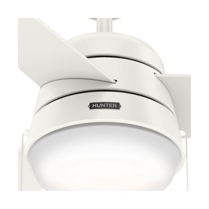 Hunter Fan Aker Ceiling Fan 36in Fresh White/Natural Wood, large image number 6