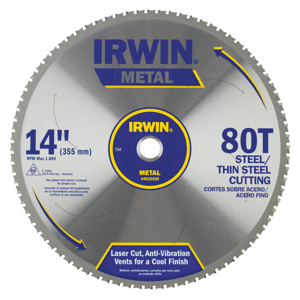 Irwin 14in x 80T Master Combination Ferrous Steel 1in Arbor - Carded, large image number 1
