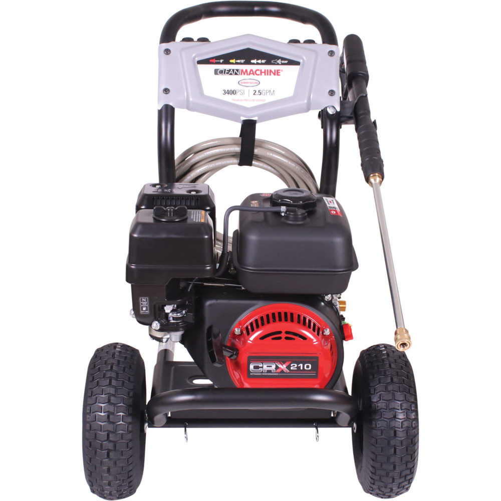 Simpson Clean Machine 3400 PSI 2-1/2 GPM Gas Powered Cold Water 49 State Residential Pressure Washer with 4 Quick Connect Nozzle Tips, large image number 6