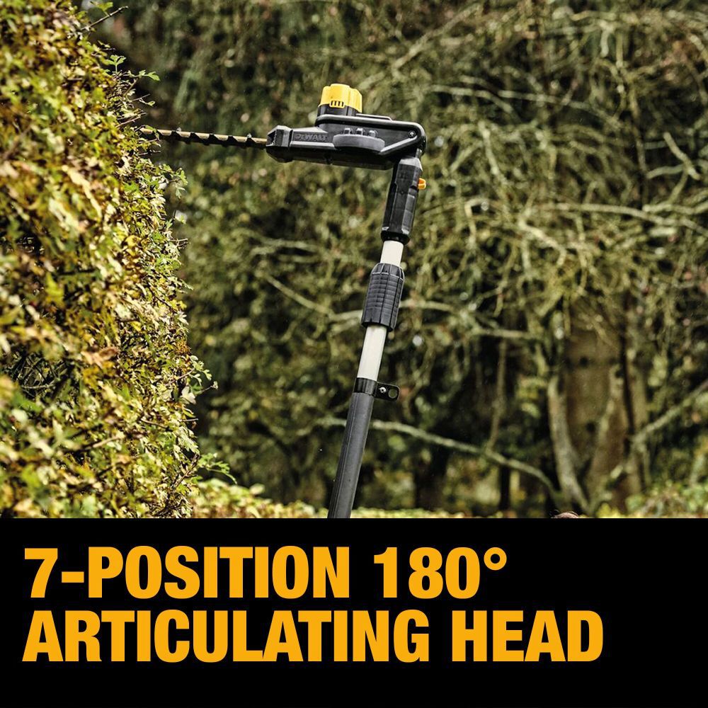 DEWALT 20V MAX Lithium-Ion Cordless Pole Saw and Pole Hedge Trimmer Combo Kit, large image number 6