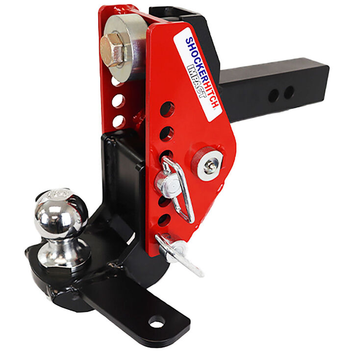Shocker Hitch Impact 14K 2 Inch Cushion Hitch & Drop Sway Bar Tab Ball Mount 2 Inch Hitch Balls