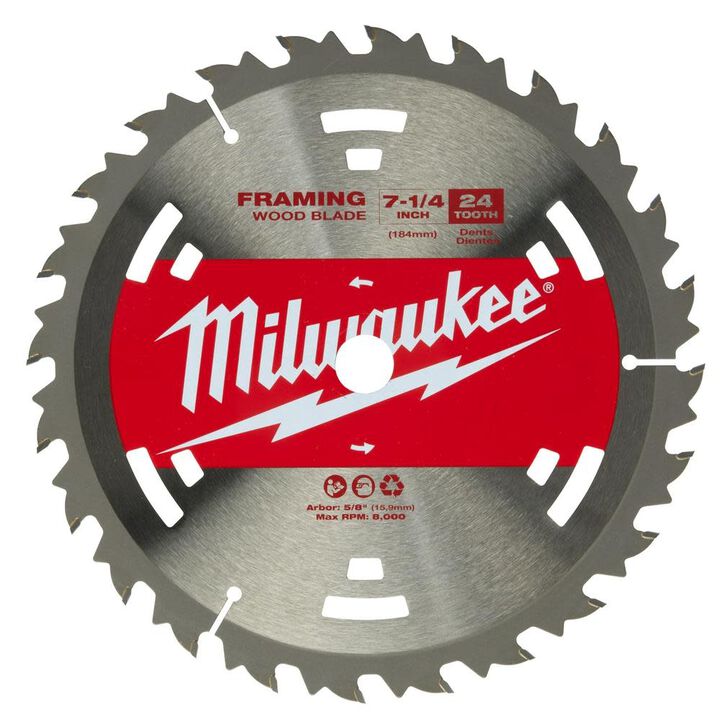 Milwaukee 7-1/4inch 24T Construction Framing Contractor Pack (25PK)